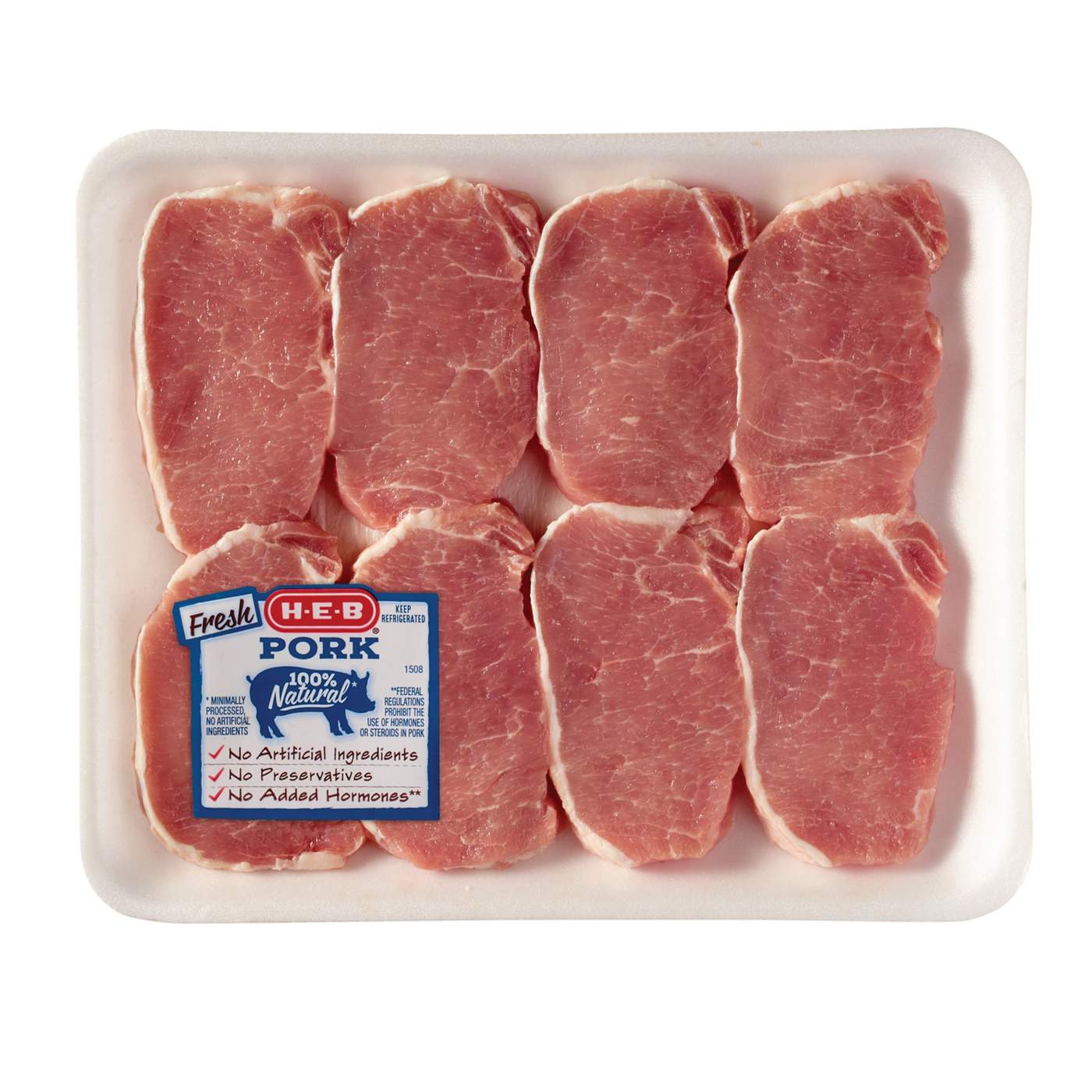 H-E-B Boneless Center Loin Pork Chops - Value Pack; image 1 of 2