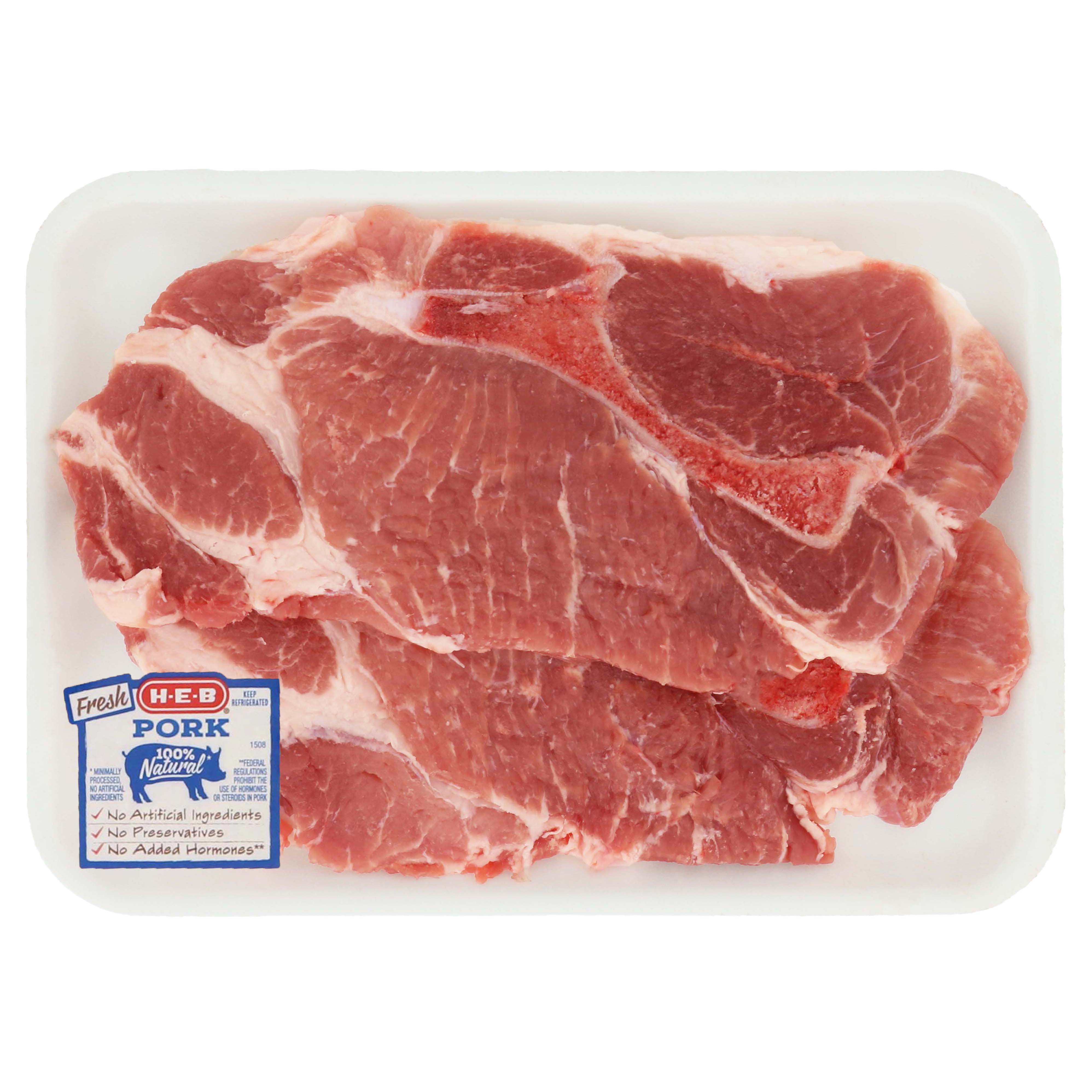 H-E-B Bone-in Boston Butt Pork Steaks - Shop Pork at H-E-B