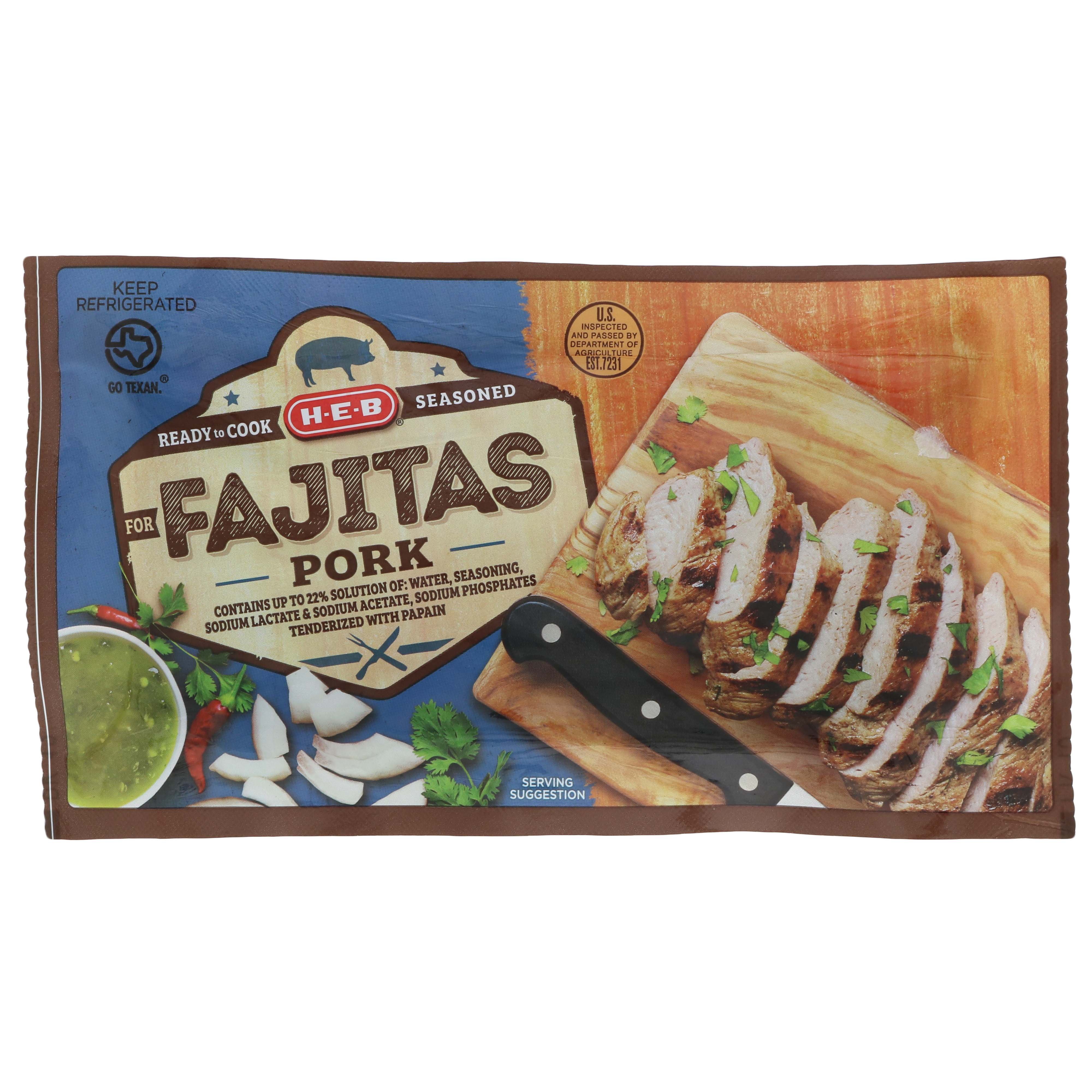 H-E-B Seasoned Pork Fajitas - Shop Pork At H-E-B