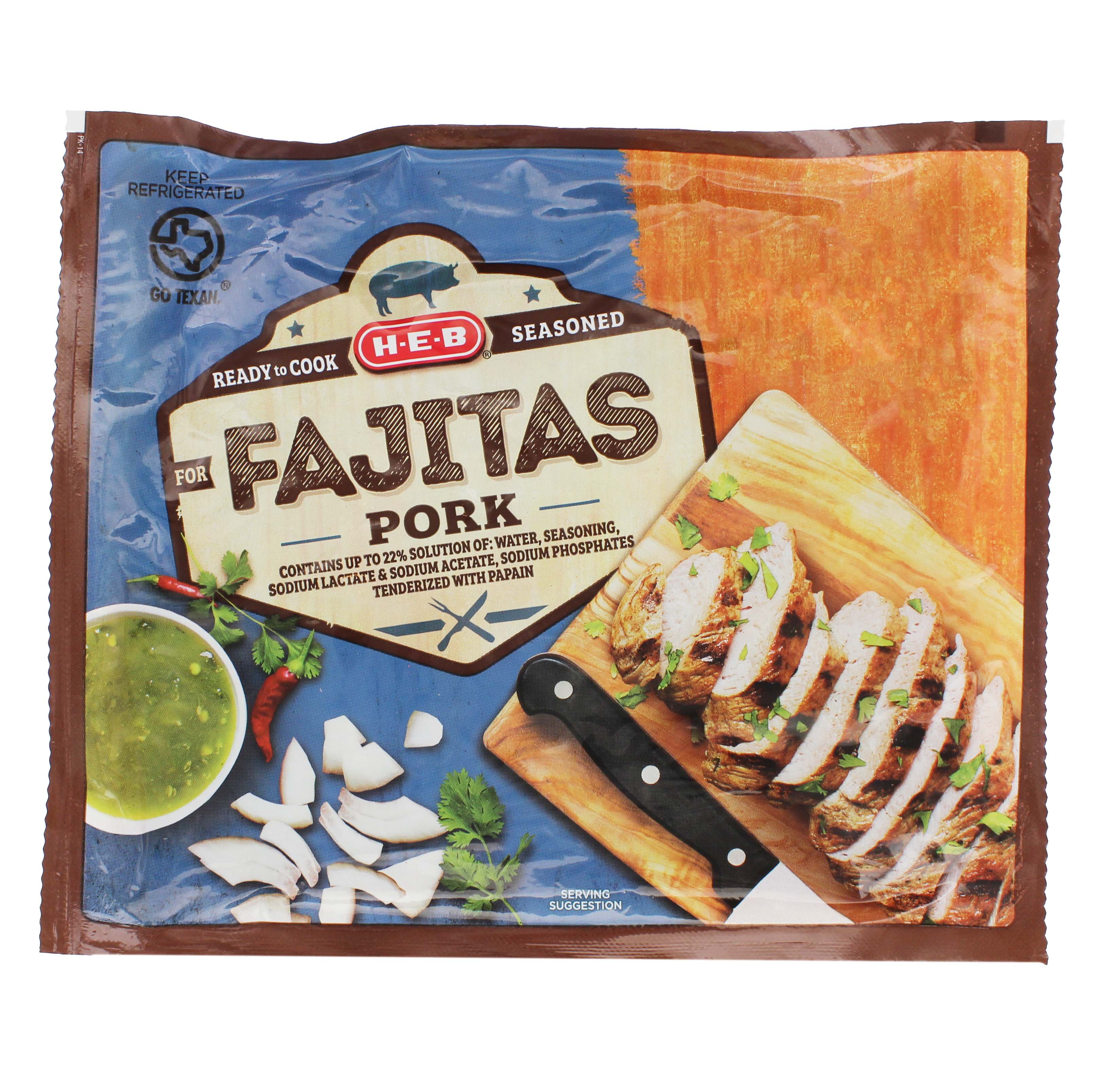 H-E-B Seasoned Pork For Fajitas, Value Pack - Shop Pork At H-E-B