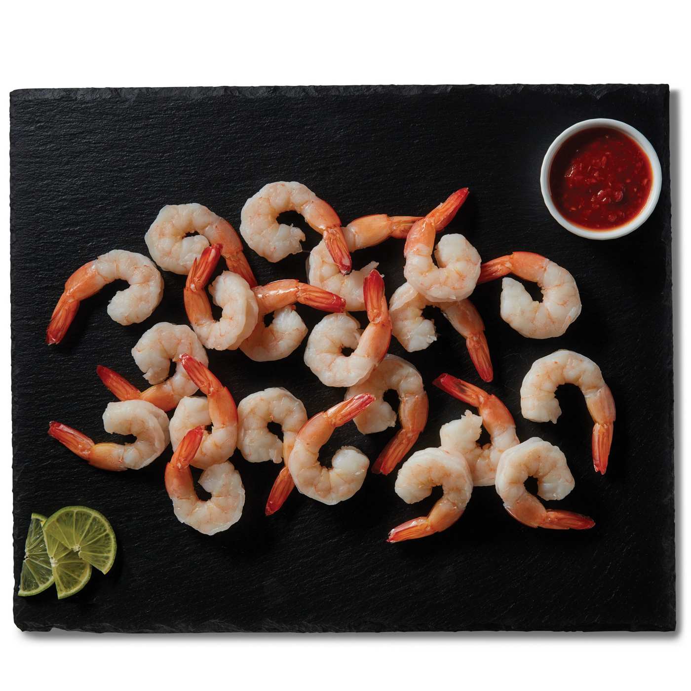 H-E-B Fish Market Tail-On Jumbo White Cooked Shrimp, 26 - 30 ct/lb; image 1 of 2