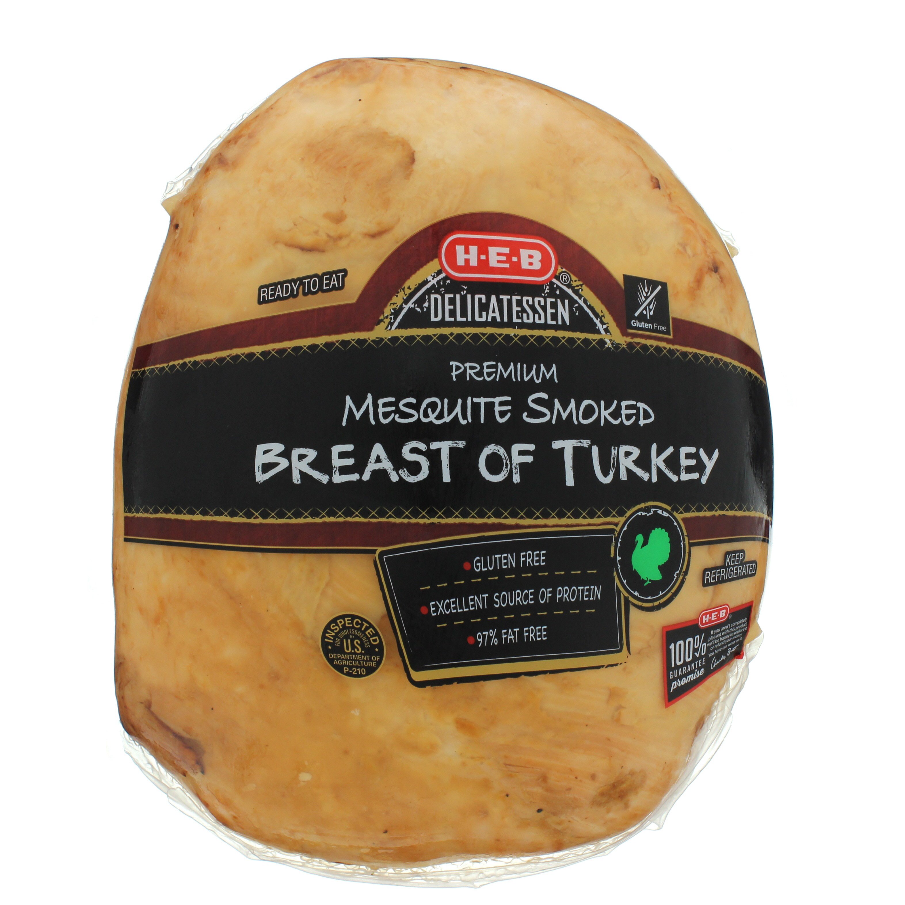 HEB Mesquite Smoked Breast of Turkey, Sliced Shop Meat at HEB