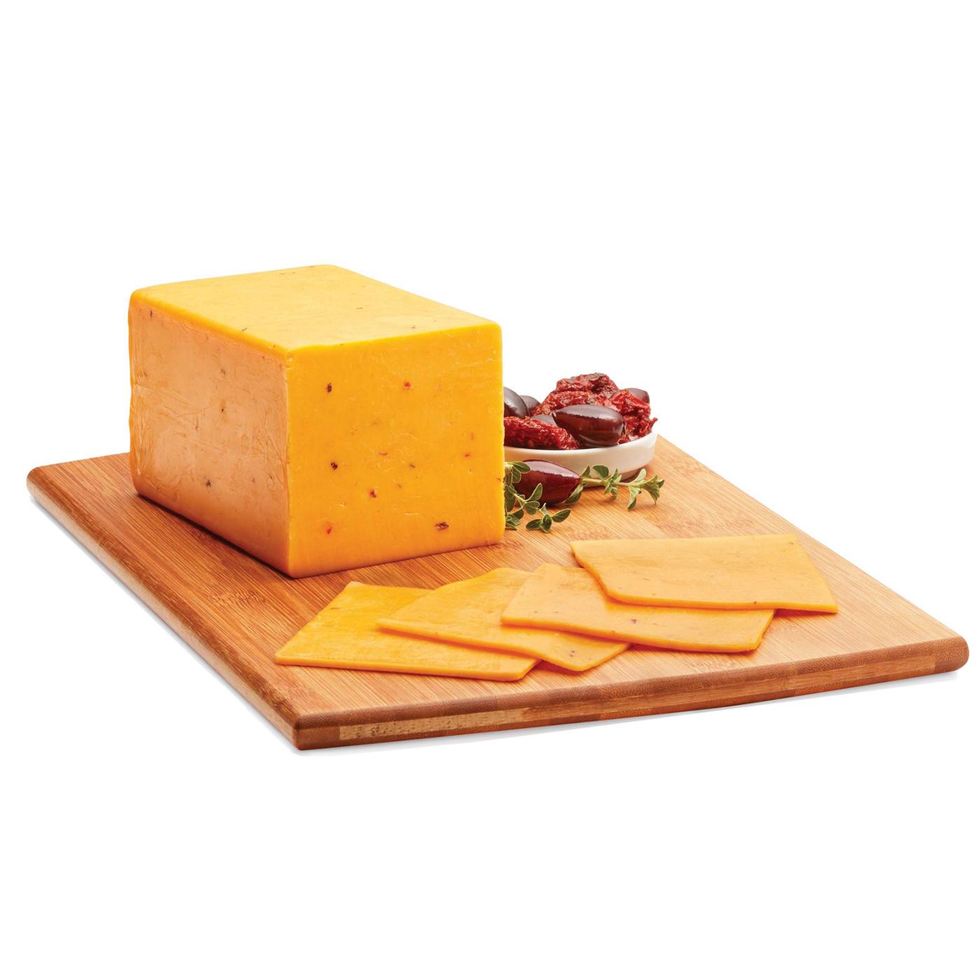 H-E-B Deli Mediterranean Cheddar Cheese, Custom Sliced; image 1 of 3