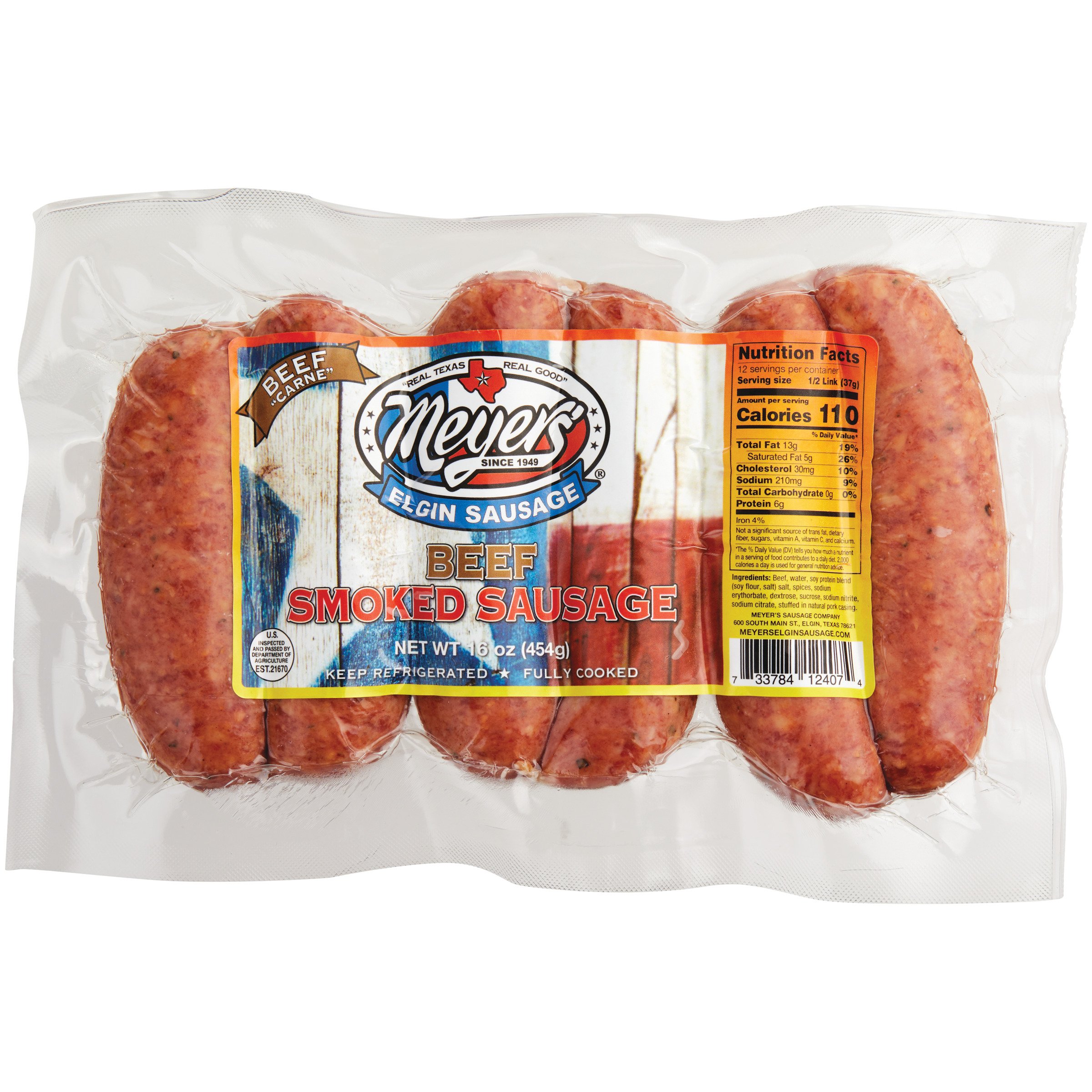 Meyer's Beef Smoked Sausage Shop Sausage at HEB