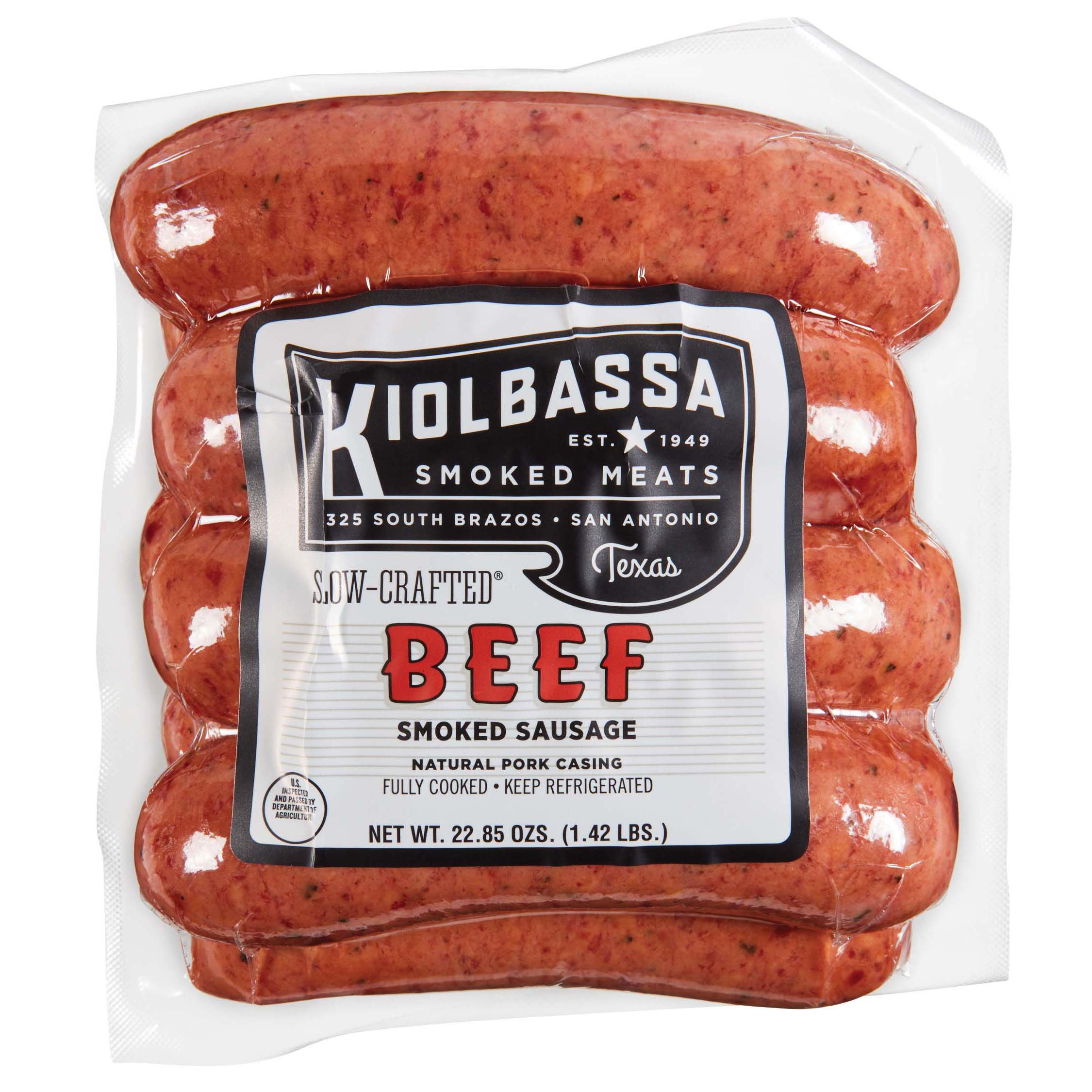 Kiolbassa Beef Smoked Sausage Shop Sausage at HEB