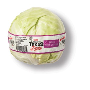 H-E-B Texas Roots Fresh Organic Green Cabbage, Avg. 2.31 lbs