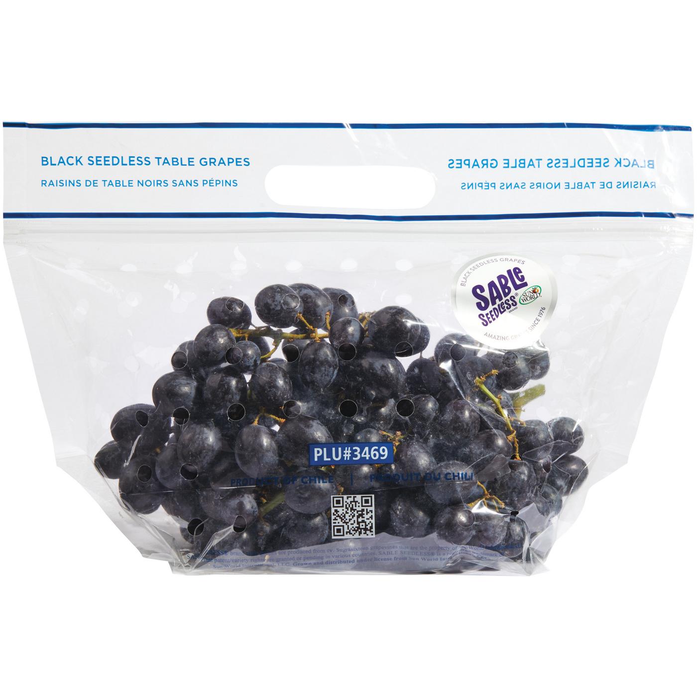 Fresh Seedless Black Grapes; image 1 of 2