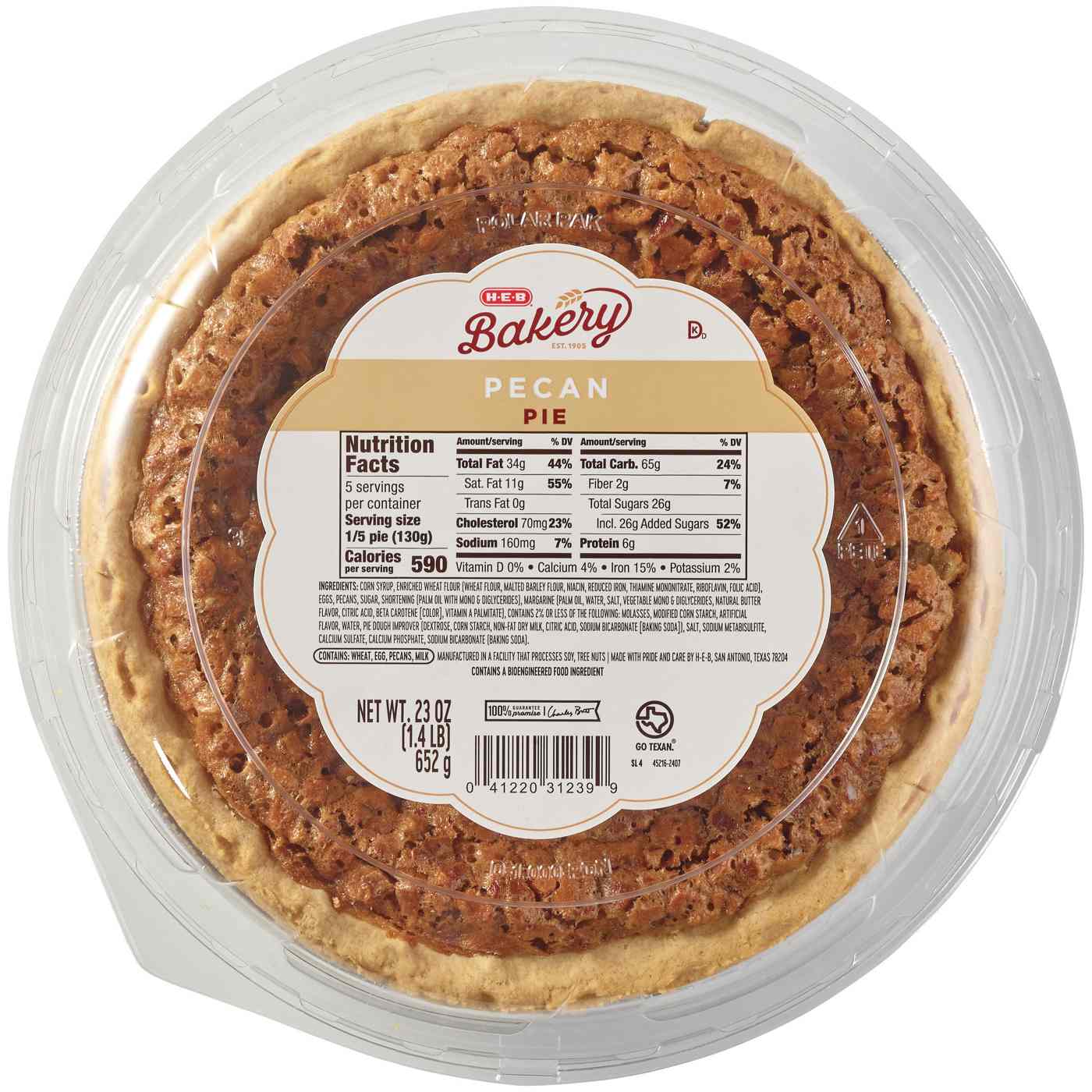 H-E-B Bakery Pecan Pie; image 1 of 2