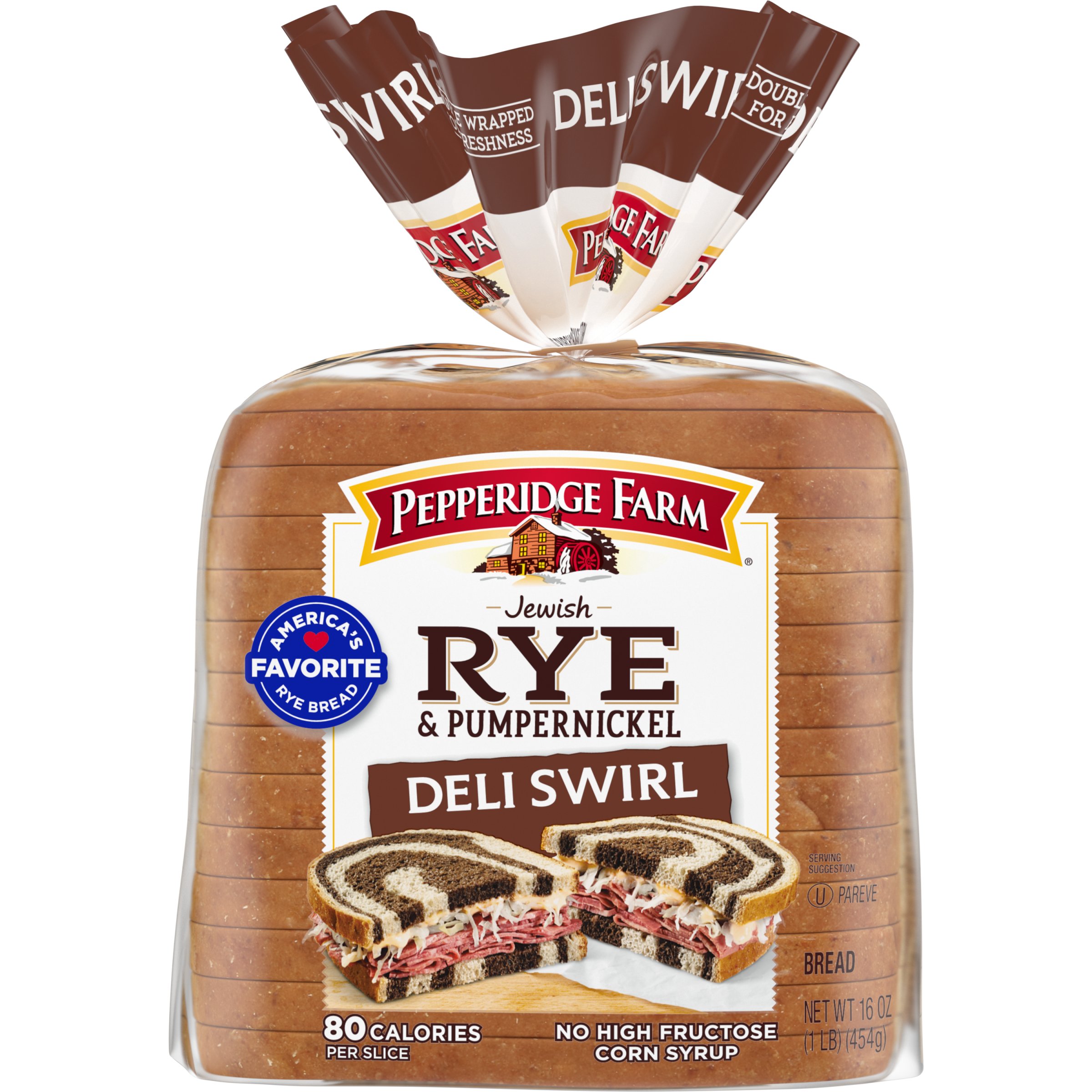 Pepperidge Farm Deli Swirl Rye and Pumpernickel Bread - Shop Bread at H-E-B