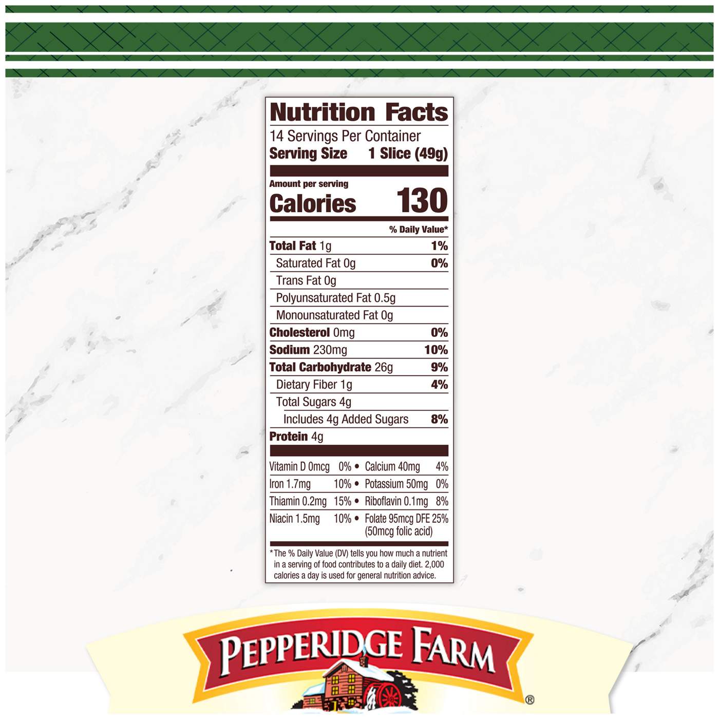 Pepperidge Farm Farmhouse Hearty White Bread; image 2 of 9