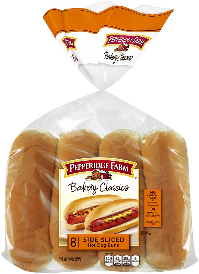 Pepperidge Farm Bakery Classics Side Sliced Hot Dog Buns - Shop Bread ...