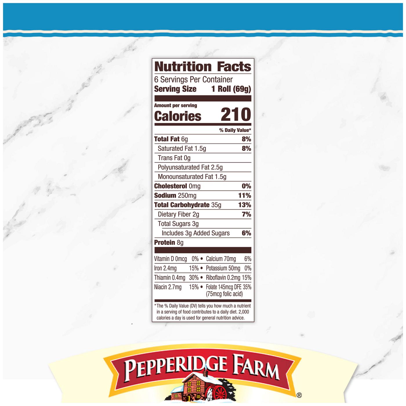 Pepperidge Farm Soft White with Sesame Seeds Hoagie Rolls; image 3 of 9