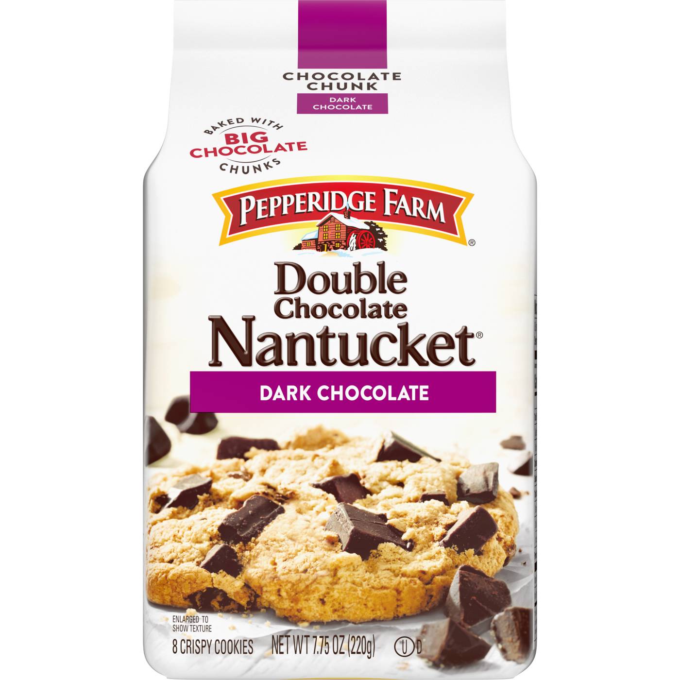 Pepperidge Farm Nantucket Crispy Double Dark Chocolate Chunk Cookies; image 1 of 6