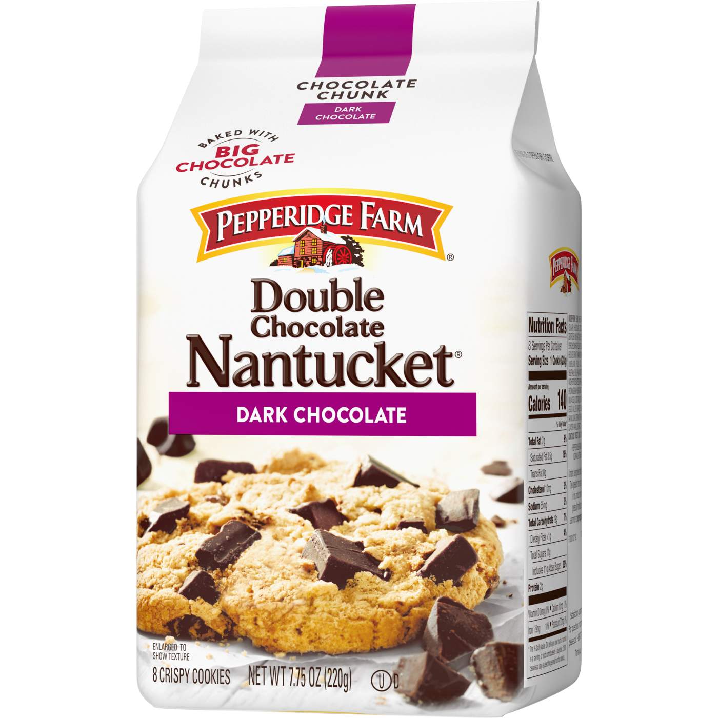 Pepperidge Farm Nantucket Crispy Double Dark Chocolate Chunk Cookies; image 3 of 6