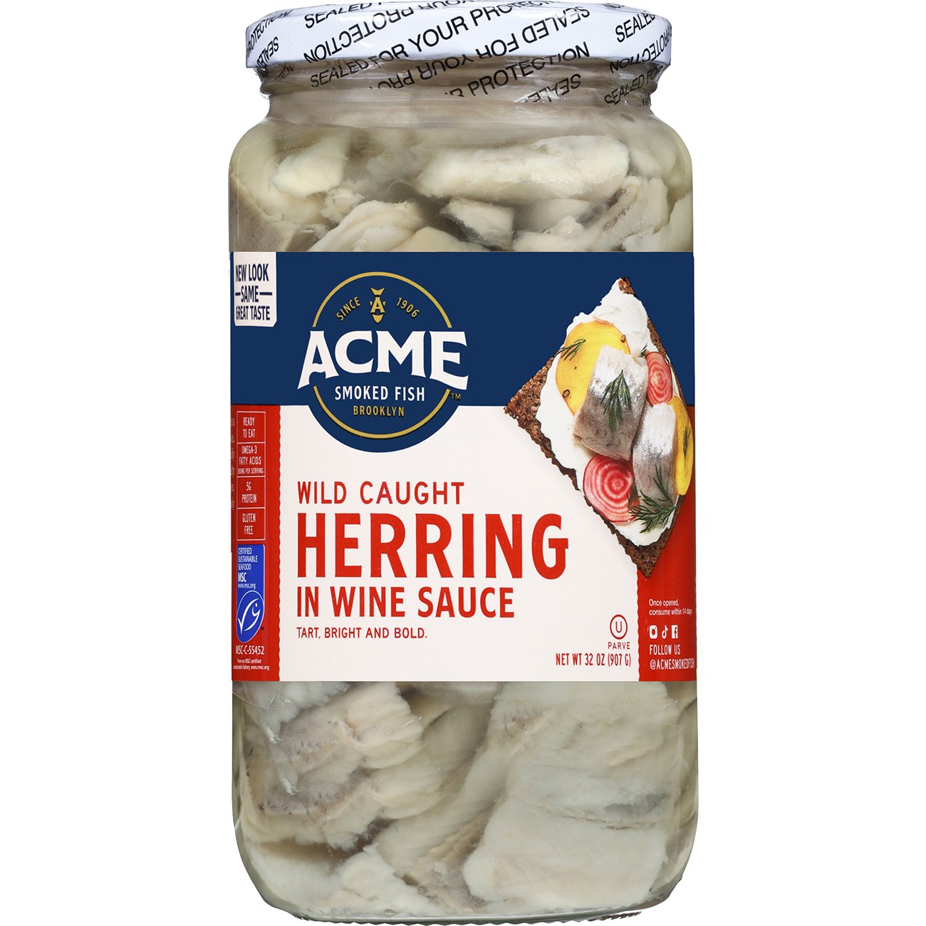 Acme Kosher Herring in Wine Sauce Shop Seafood at HEB