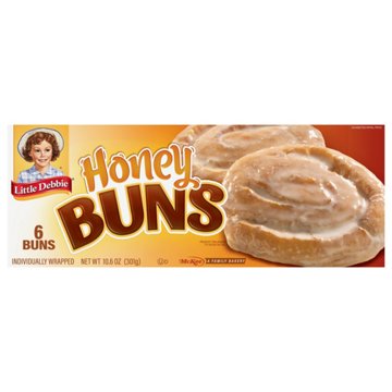 Little Debbie Honey Buns Breakfast Pastries, 6 ct