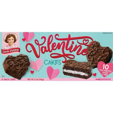 Little Debbie Chocolate Valentine Snack Cakes, 10 ct