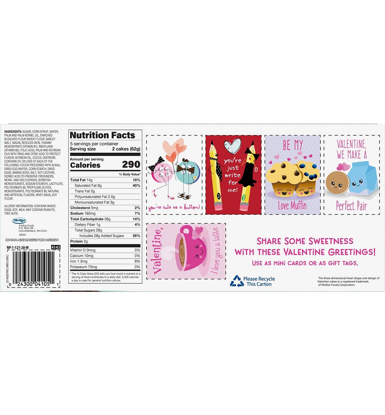 Little Debbie Chocolate Valentine Snack Cakes; image 2 of 7