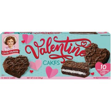 Little Debbie Chocolate Valentine Snack Cakes, 10 ct