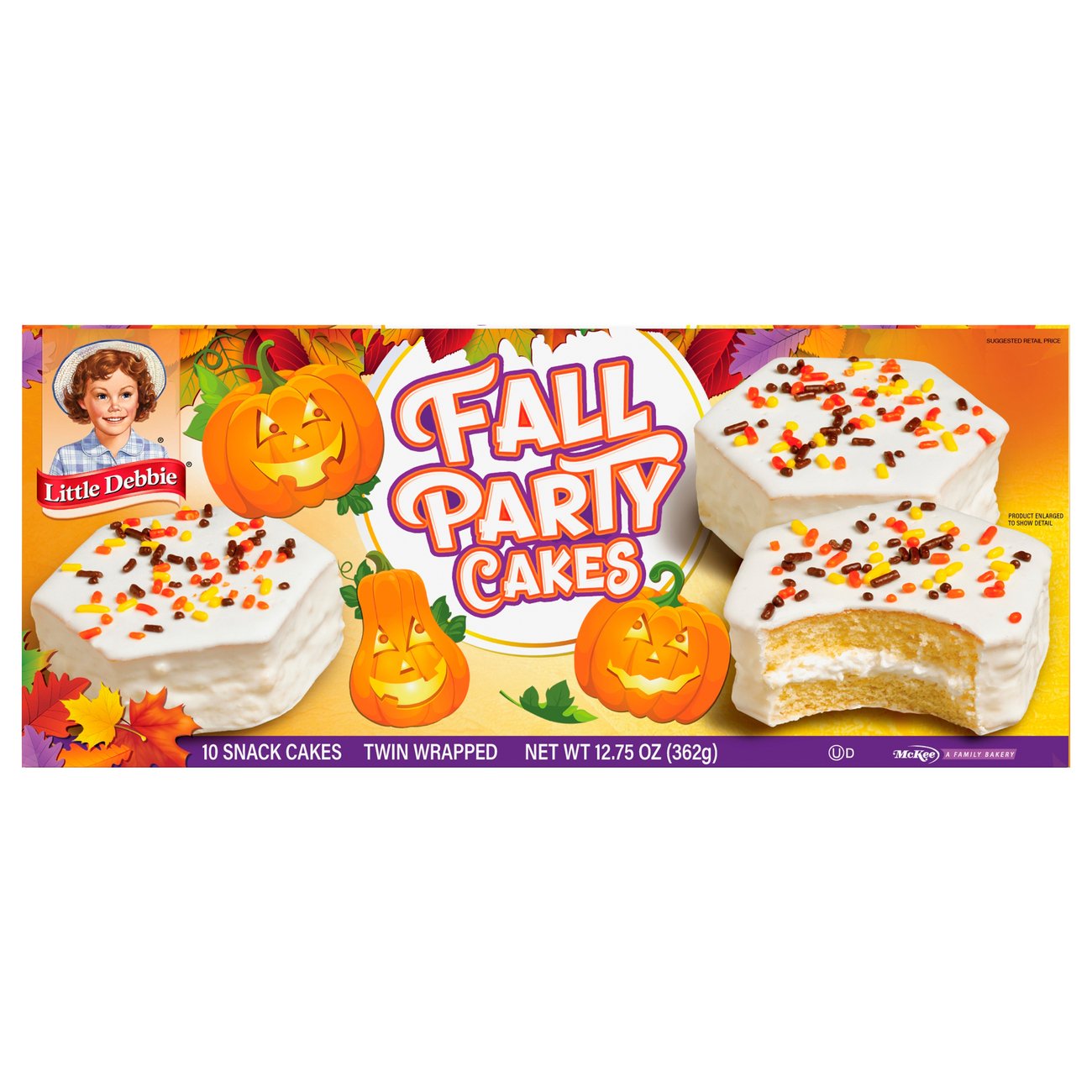 Little Debbie Vanilla Fall Party Cakes Shop Snack Cakes At H E B 9117