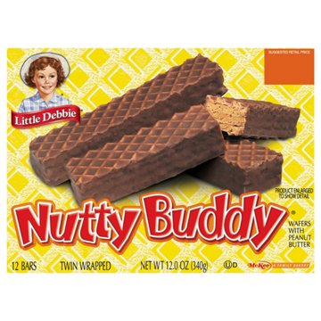 Little Debbie Nutty Buddy Snack Bars, 12 ct