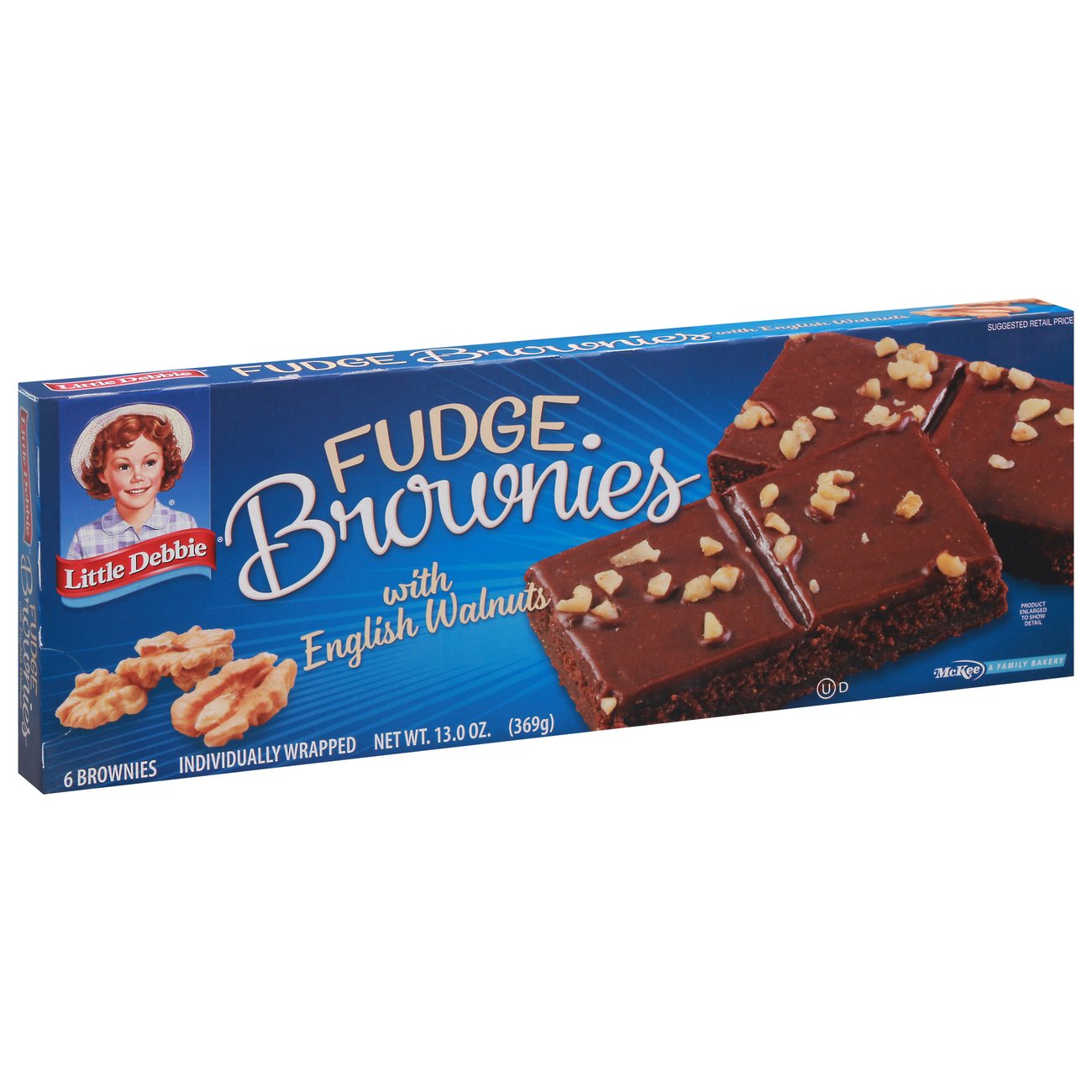 Little Debbie Fudge Brownies with English Walnuts Shop Snack Cakes at