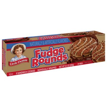 Little Debbie Fudge Rounds Sandwich Cookies, 8 ct