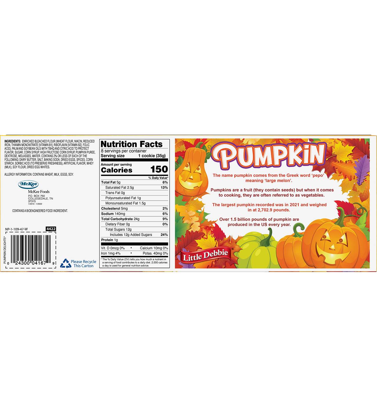 Little Debbie Halloween Pumpkin Delights Cookies; image 4 of 4