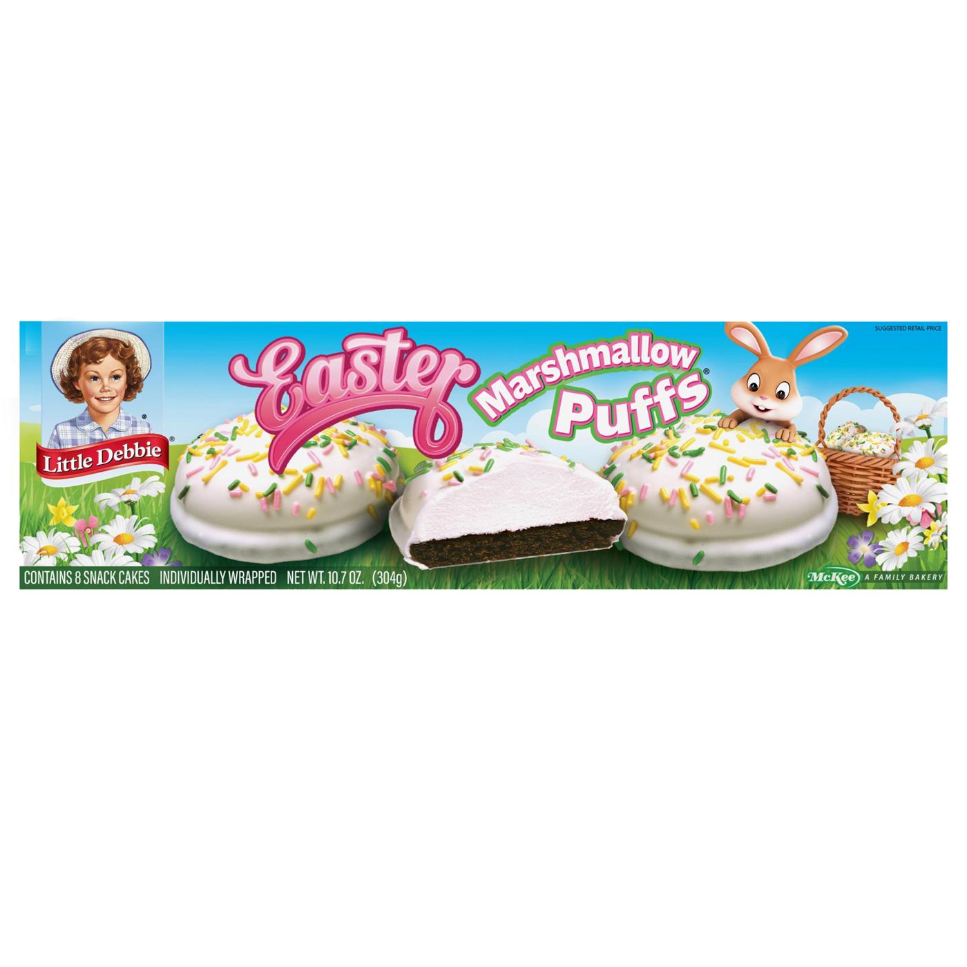 Little Debbie Easter Marshmallow Puffs Snack Cakes; image 1 of 2