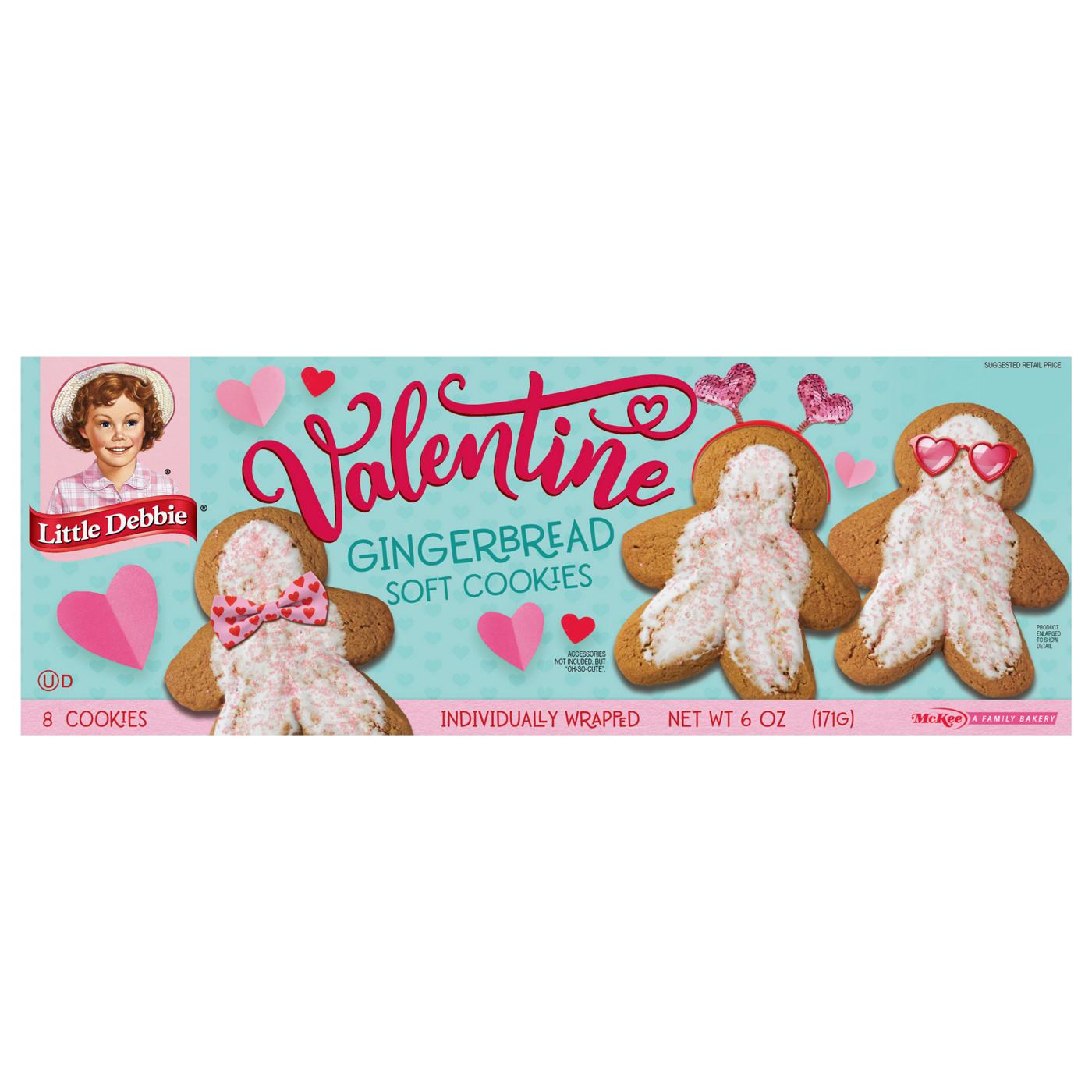 Little Debbie Valentine's Day Soft Gingerbread Cookies; image 1 of 3