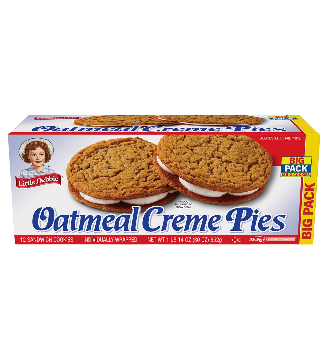 Little Debbie Bigger Oatmeal Creme Pies - Big Pack; image 1 of 6