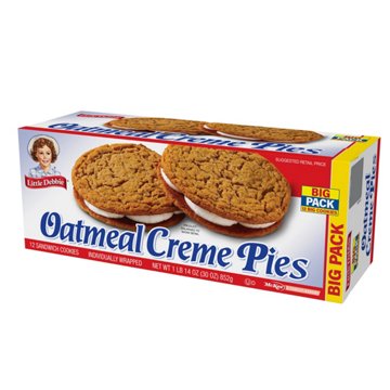 Little Debbie Bigger Oatmeal Creme Pies - Big Pack, 12 ct