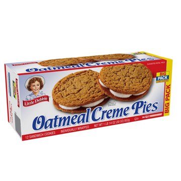 Little Debbie Bigger Oatmeal Creme Pies - Big Pack, 12 ct