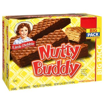 Little Debbie Bigger Nutty Buddy Wafer Bars - Big Pack, 24 ct