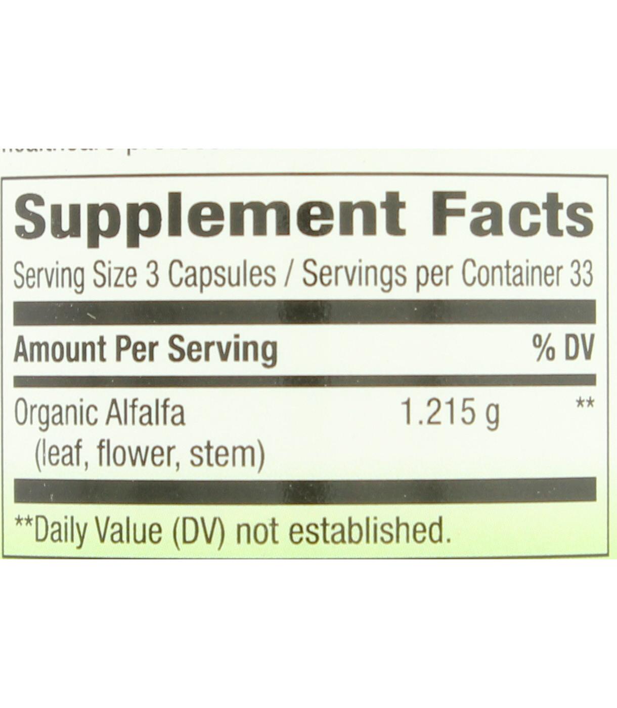 Nature's Way Alfalfa Capsules; image 2 of 3