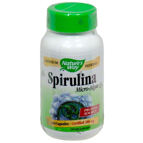 Nature's Way Premium Herbal Spirulina Micro Algae 380 Mg Capsules