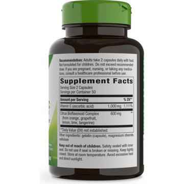 Nature's Way Vitamin C Bioflavonoids Capsules, 100 ct