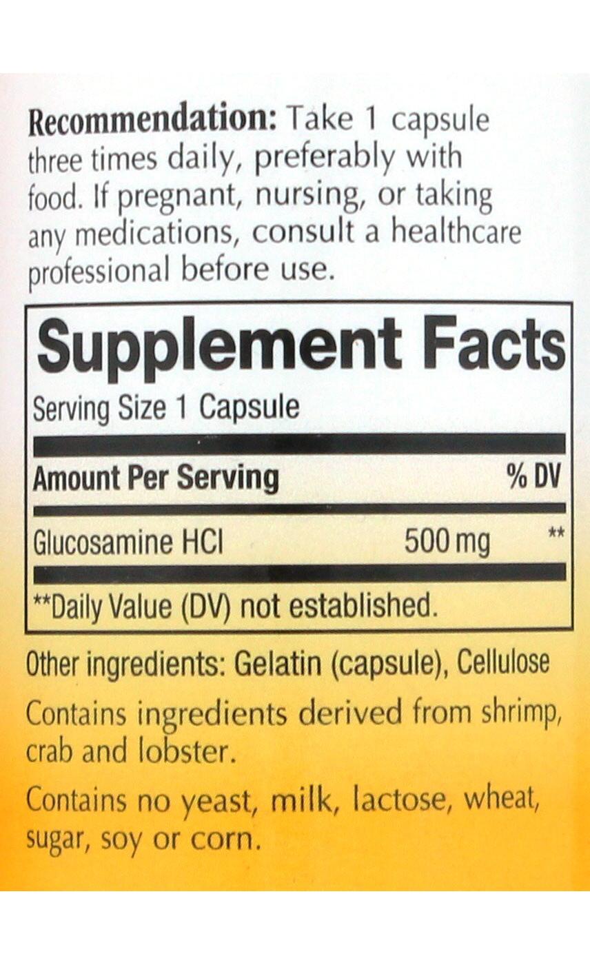 Nature's Way Glucosamine HCI 500 mg Capsules; image 2 of 2