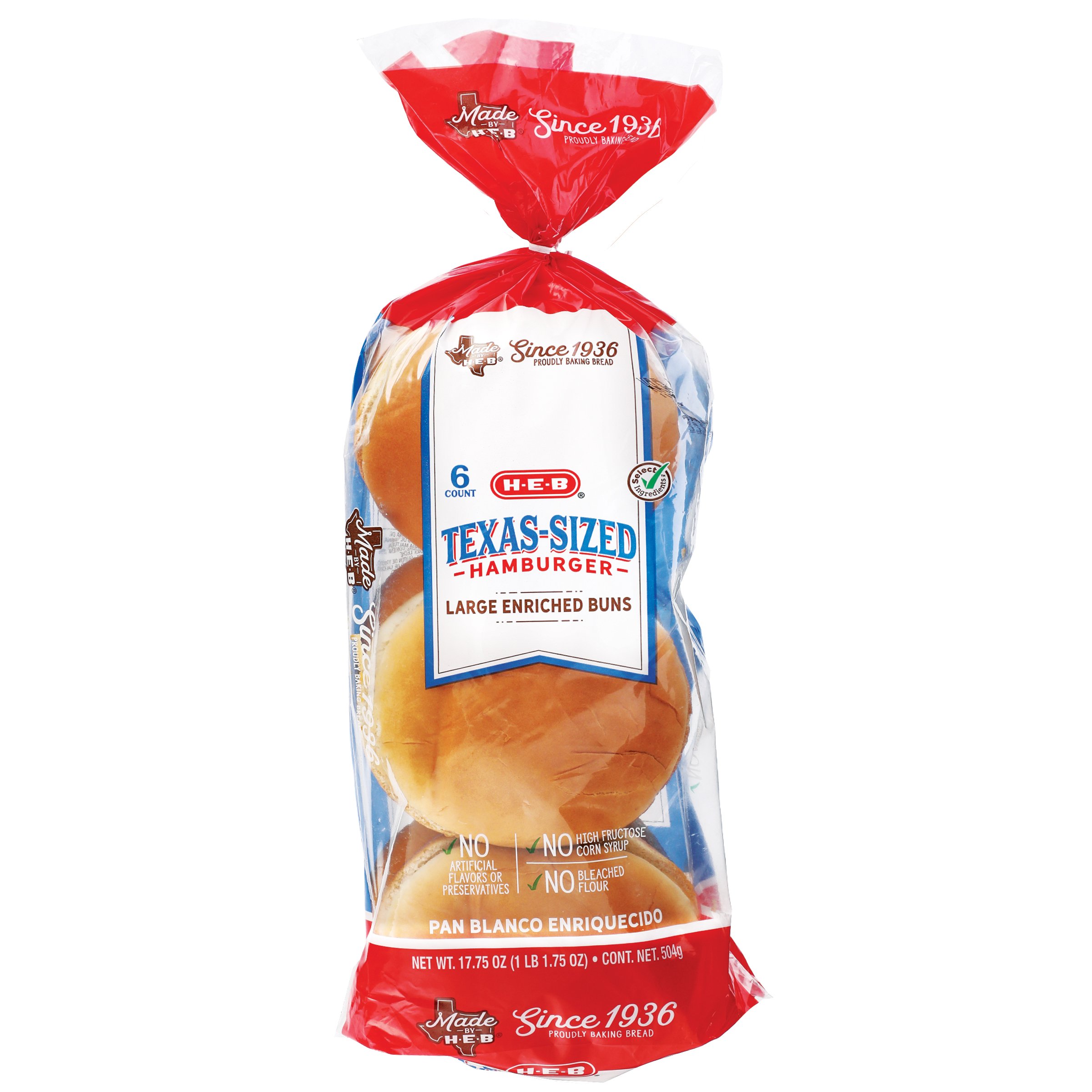 H-E-B Texas Sized Hamburger Buns - Shop Bread At H-E-B