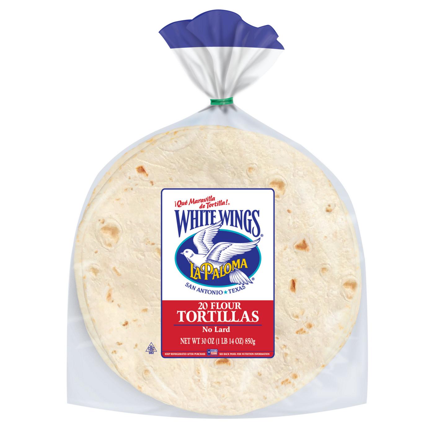 La Paloma White Wings Flour Tortillas 20 Count; image 1 of 5