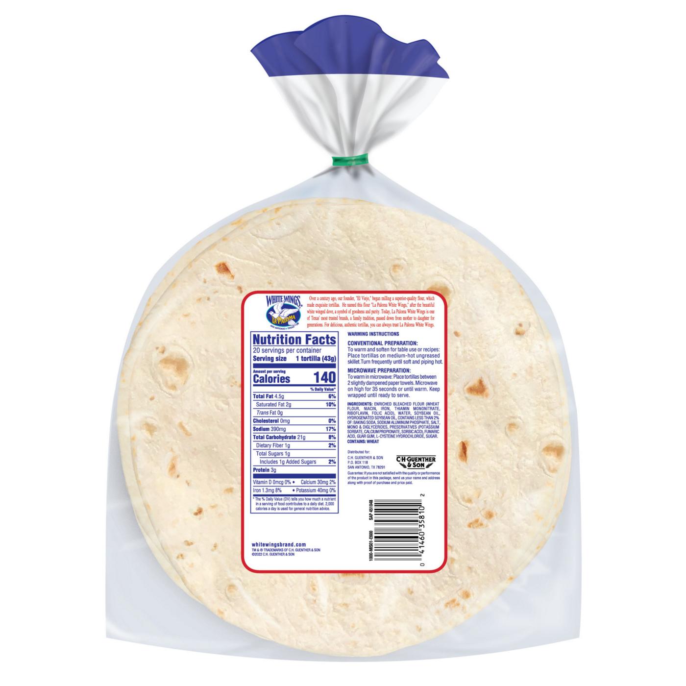 La Paloma White Wings Flour Tortillas 20 Count; image 5 of 5