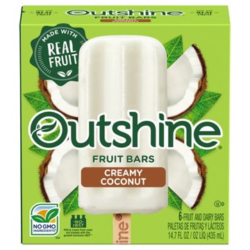 Outshine Frozen Fruit Bars - Creamy Coconut, 6 ct