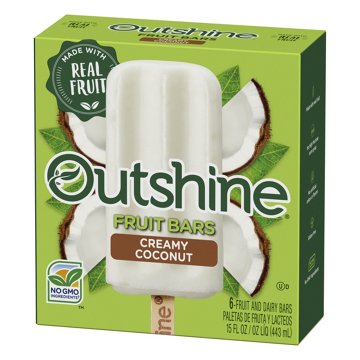 Outshine Creamy Coconut Frozen Fruit Bars, 6 ct