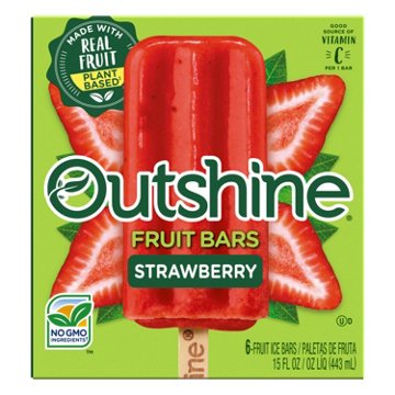 Outshine Strawberry Fruit Bars, 6 ct