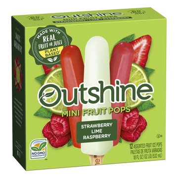 Outshine Strawberry, Lime & Raspberry Frozen Fruit Pops Variety Pack, 12 ct