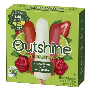 Outshine Strawberry, Lime & Raspberry Frozen Fruit Pops Variety Pack, 12 ct