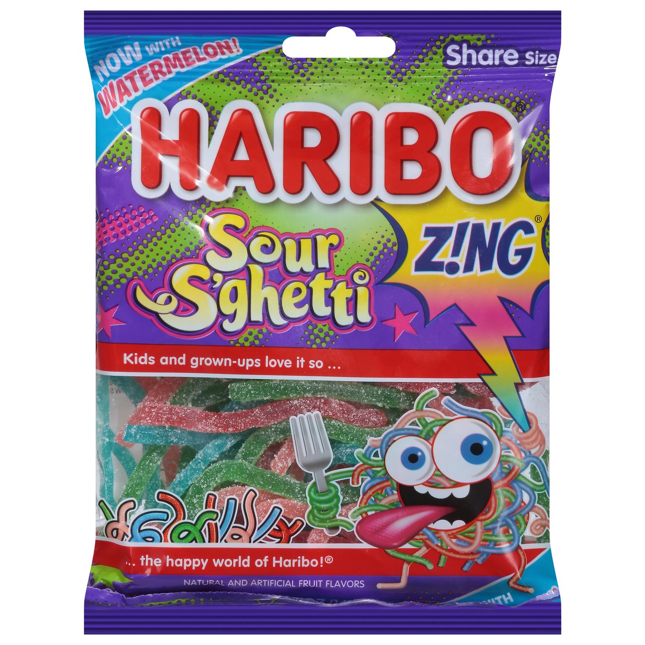 Haribo Zing Sour S'ghetti Gummi Candy - Shop Candy At H-e-b