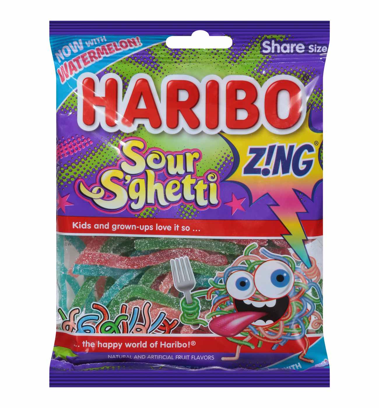 Haribo Zing Sour S'ghetti Gummi Candy; image 1 of 2