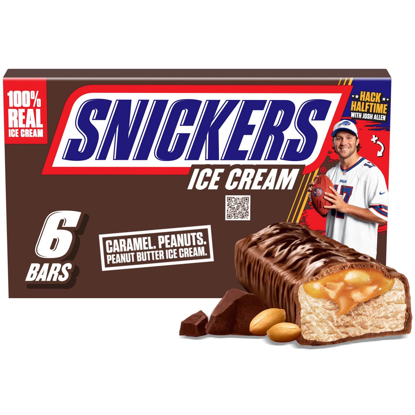 Snickers Chocolatey Caramel Peanut Butter Ice Cream Bars; image 1 of 10