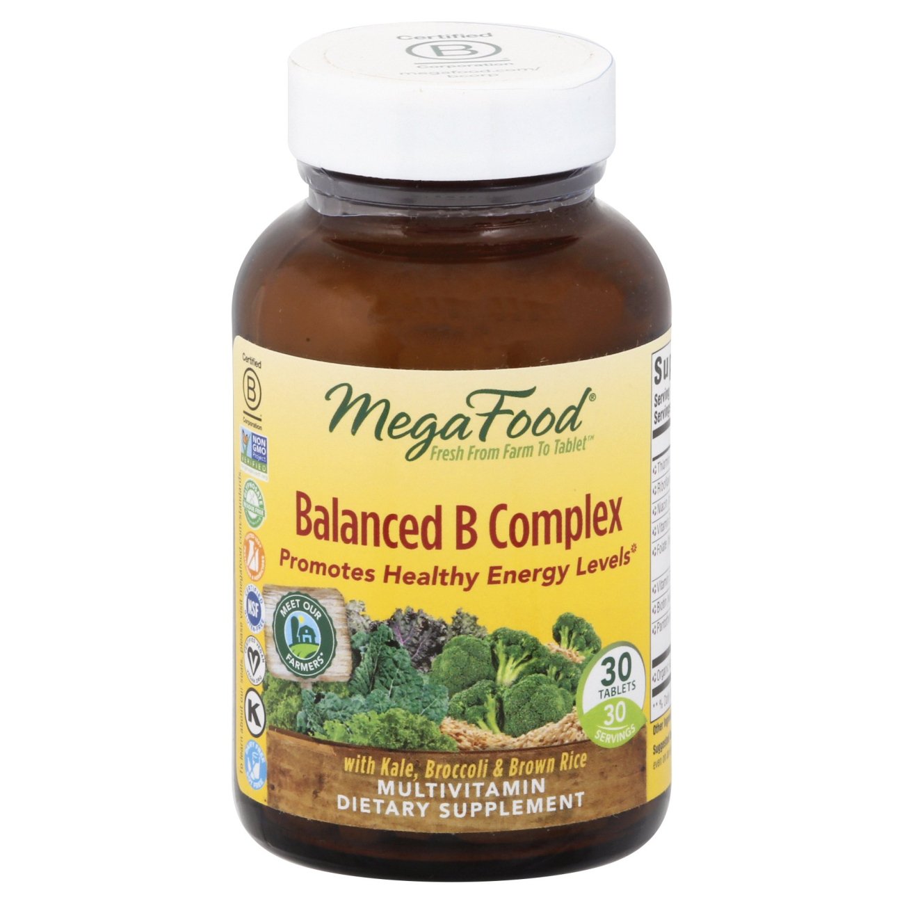 MegaFood Balanced Whole Food Multivitamin Supplement Tablets